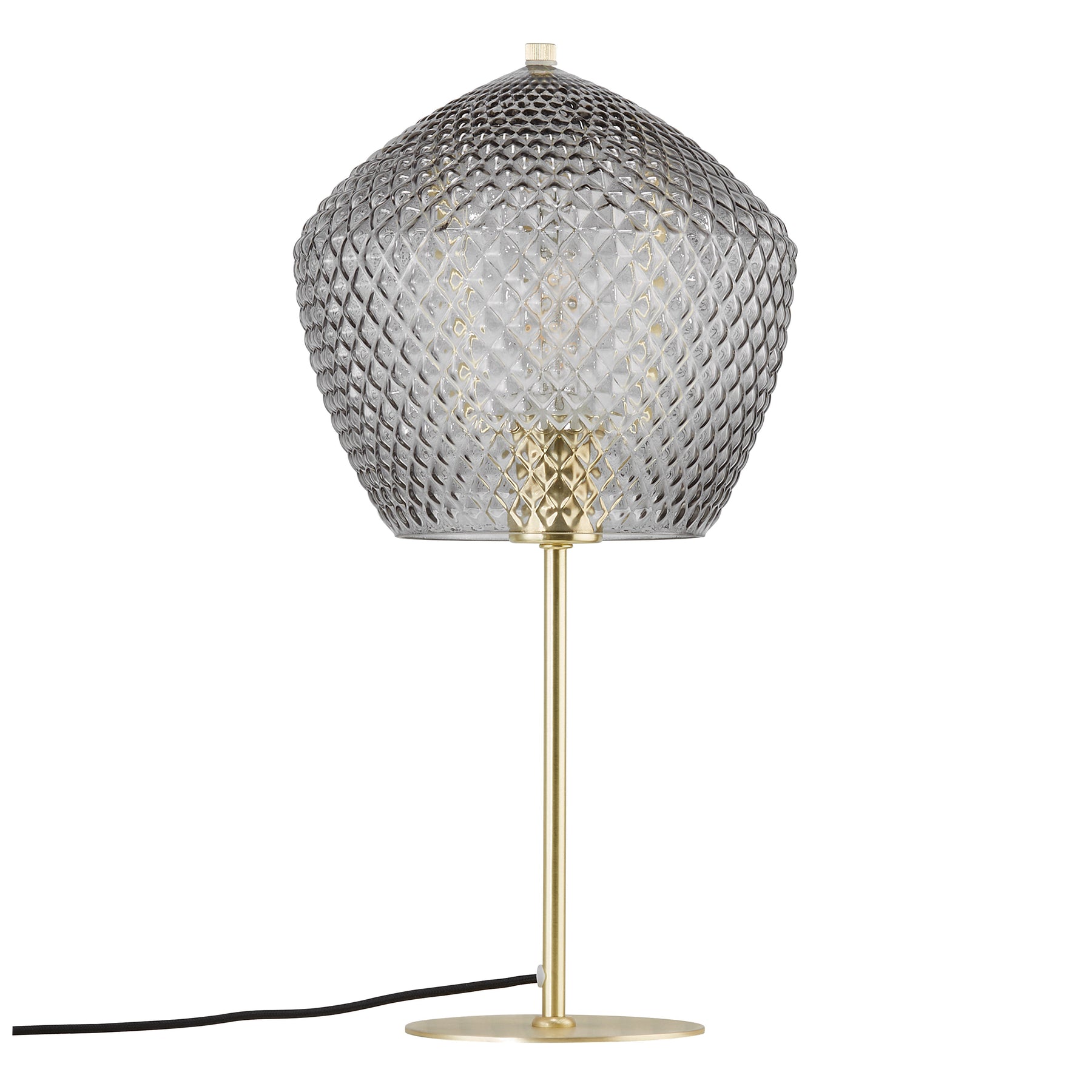 Orbiform Table Lamp, Brass/Smoked