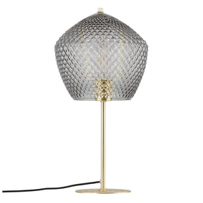 Orbiform Table Lamp, Brass/Smoked