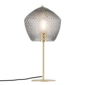 Orbiform Table Lamp, Brass/Smoked