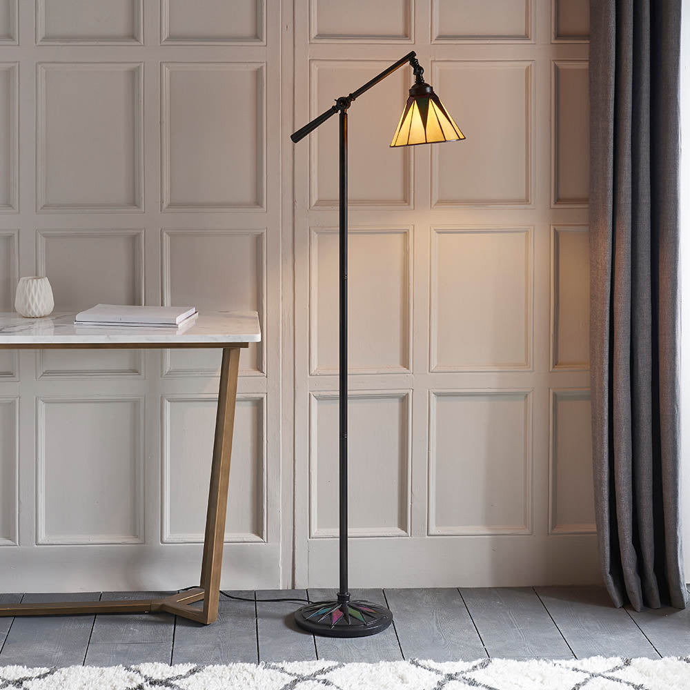 Dark Star Task Tiffany Floor Lamp