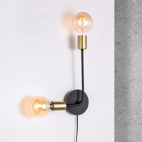Josefine Wall Light, Black/Brass